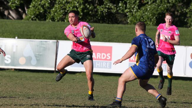 GCDRU (Gold Coast Rugby) first grade clash between Surfers Paradise Dolphins and Gold Coast Eagles. Indiha Saotui-Huta