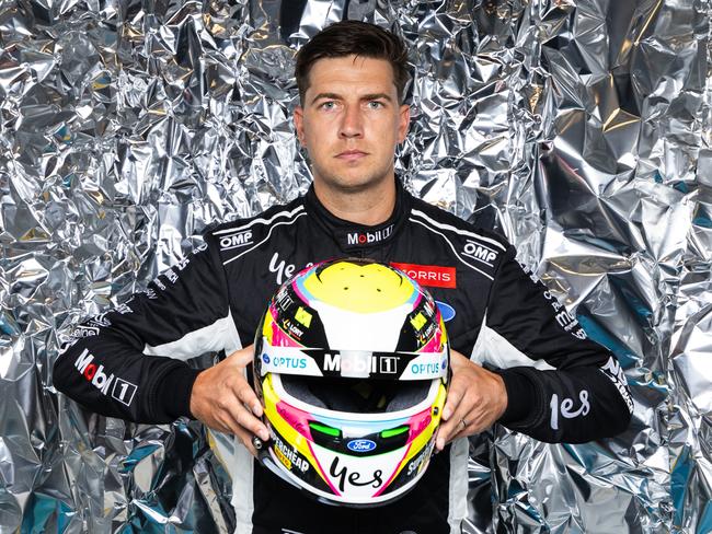 SYDNEY, AUSTRALIA - FEBRUARY 12: Chaz Mostert driver of the #25 Mobil1 Optus Racing Ford Mustang GT poses during the 2025 Supercars Media Day at Gravity Studios on February 12, 2025 in Sydney, Australia. (Photo by Daniel Kalisz/Getty Images)