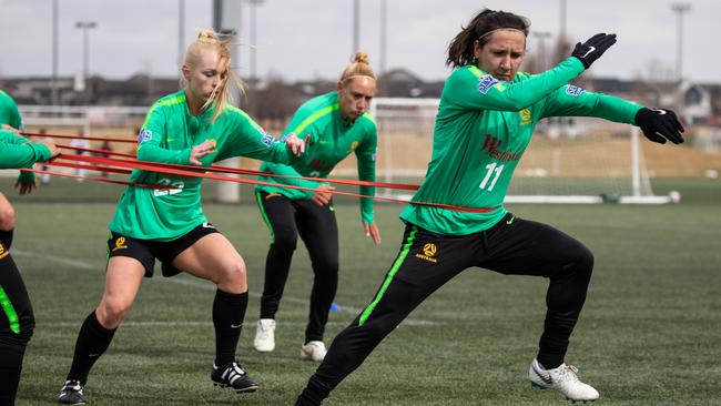 Lisa De Vanna at Matildas training in Denver, Colorado. Picture: Tristan Furney 