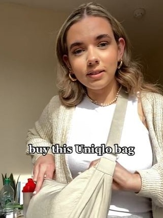 Uniqlo has sued Shein over accusations the Chinese fast-fashion e-tailer is selling copycats of its beloved 'Mary Poppins' cross-body bag. Picture: TikTok