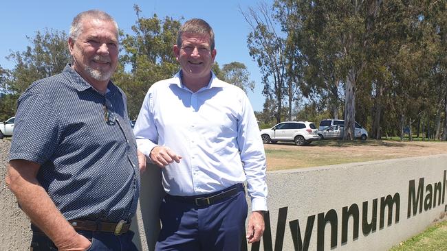 Wynnum Manly Leagues Club chair Bruce Baxter and CEO Craig Thomas. Picture: Supplied