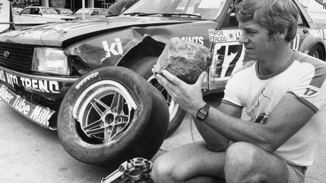 Johnson lost Bathurst 1980 after a spectator threw this rock on to the track.