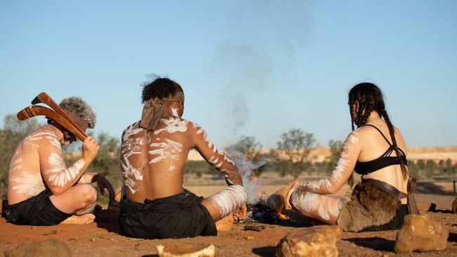 The ceremony is called 'Waddananggu' which translates to 'the talking' in Wirdi language and is named after the bora circle as a place for talking. Picture: Contributed