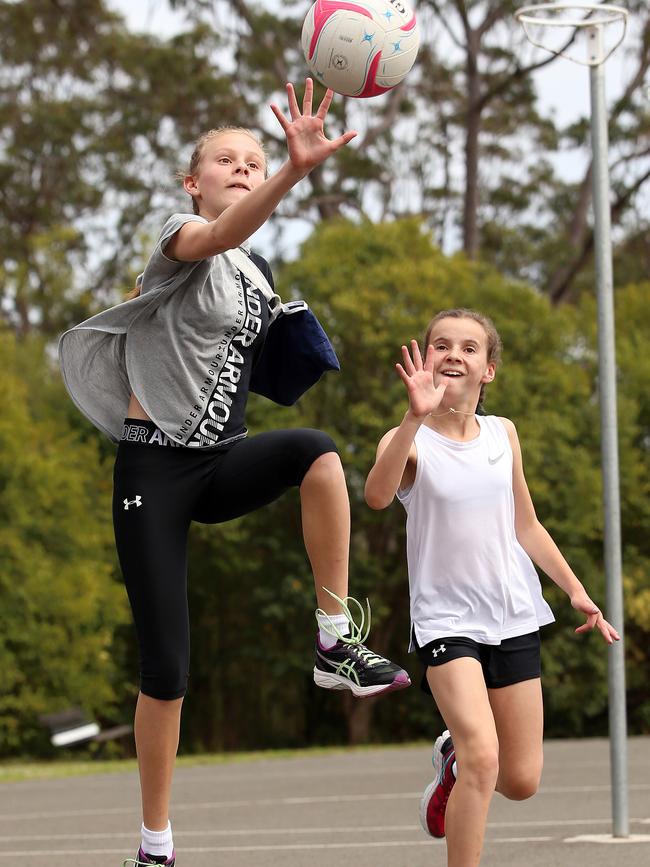 But before long she was back playing her favourite sport, learning to throw the netball with just her right hand. Picture, Sam Ruttyn