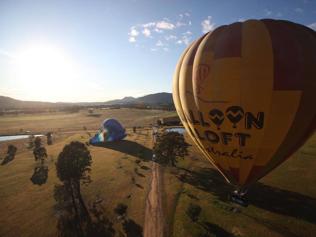 Enjoy a hot-air balloon ride in the Hunter Valley. Picture: David Swift