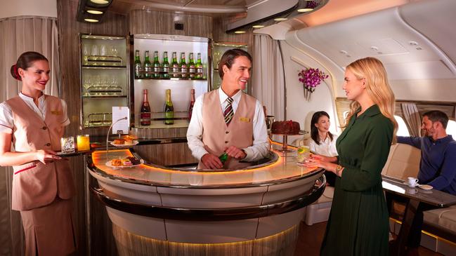 The newly refurbished Business Class on Emirates for T+L.