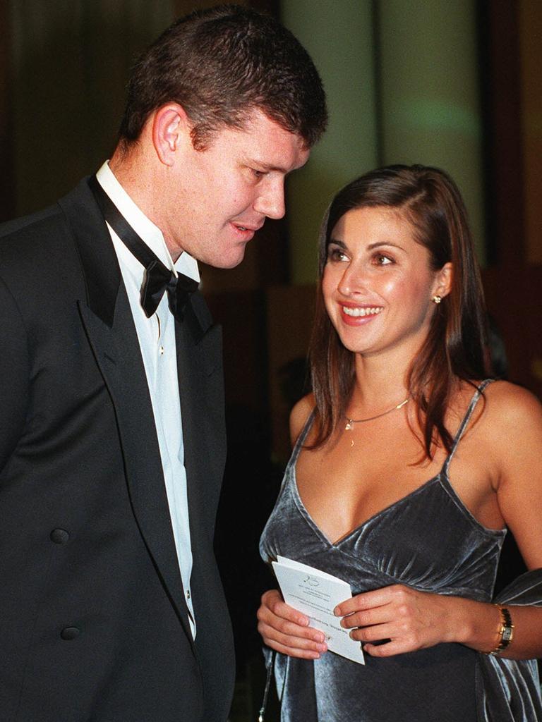 MAY 26, 1999 : Businessman James Packer &amp; model girlfriend (now wife) Jodie Meares at dinner for Centenary of Federation in Canberra.