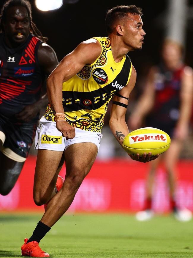 Stack in action during the Dreamtime game in Darwin. Picture: Getty