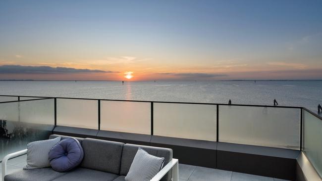 Residents can wake to brilliant sunrises over Corio Bay.