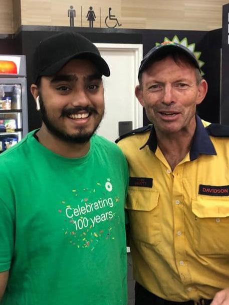 Mr Abbott with an employee at BP Bargo. Picture: Facebook