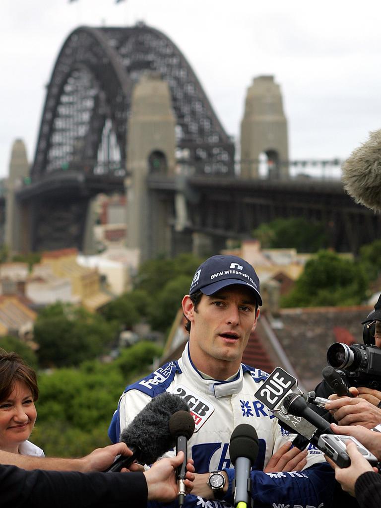 Aussie Mark Webber drove on the Sydney Harbour Bridge as part of a promotion in 2005.