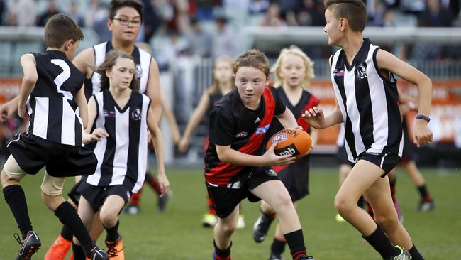 Auskick games will be affected by the half time length change. Picture: AFL Photos