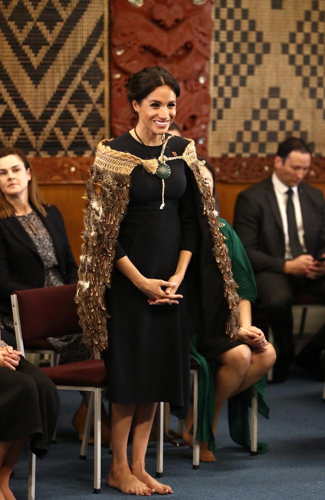 The Duchess of Sussex ditched the Manolos. Photo: Phil Walter/Getty Images