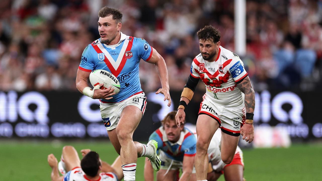 Crichton has been in damaging form for the Roosters. Picture: Cameron Spencer/Getty Images