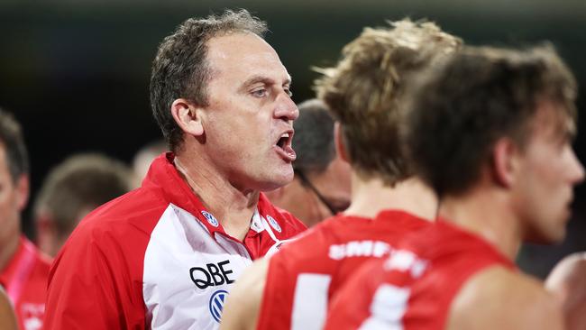 John Longmire says the Swans are planning for the long-term future. Picture: Getty Images