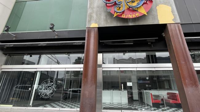 Soda Rock diner on Chapel St has suddenly closed after 30 years of business, leaving the street front store in Jam Factory empty. Picture: Gemma Scerri