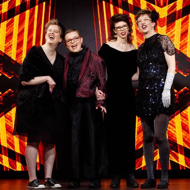 The Sisters of Invention singers Annika Hooper, Michelle Hall, Aimee Crathern and Caroline Hardy at The Lab. Picture: Matt Turner.