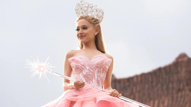 Ariana Grande as Glinda in Wicked. Photo: Courtesy of Giles Keyte/Universal Pictures