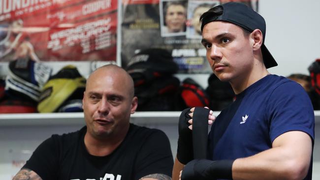 Tim Tszyu prepares to train on Tuesday. Picture Rohan Kelly