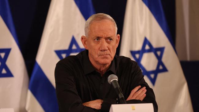 Israeli Cabinet Minister Benny Gantz said fighting will continue unless hostages are released in the next few weeks. Picture: AFP