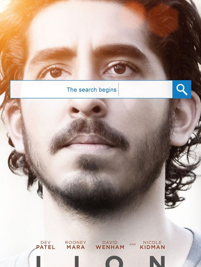 Poster for the film Lion starring Dev Patel and Nicole Kidman.