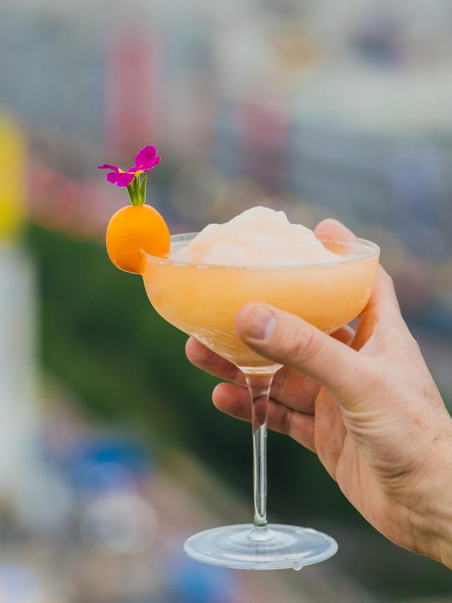 Cocktails on the rooftop of JW Marriott Dongdaemun Square. Picture: Elise Hassey.