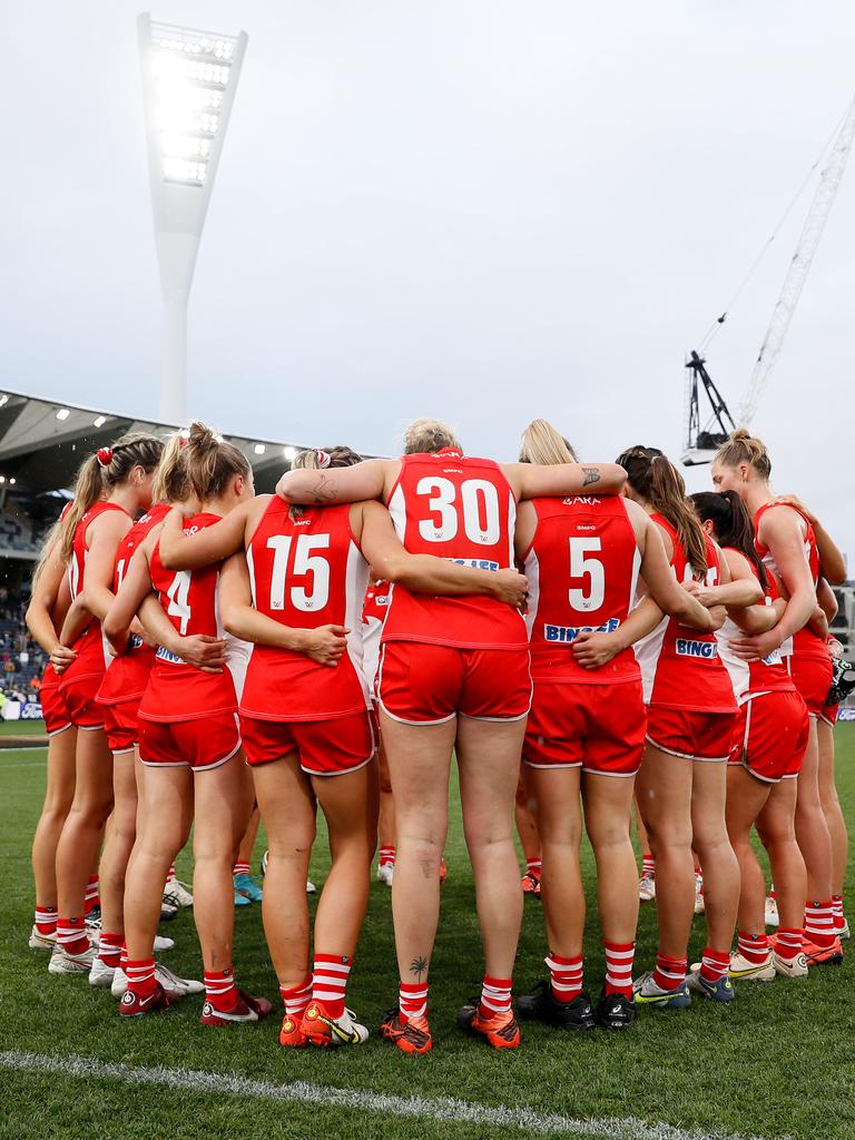 The AFLPA is pushing hard for the expansion of the AFLW season. Picture: Dylan Burns/AFL Photos via Getty Images