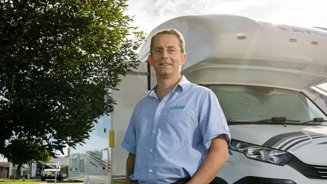 CEO of Discovery Parks Grant Wilckens at the Discovery Park in Semaphore in Adelaide, Tuesday, May 5, 2020. (The Advertiser/ Morgan Sette)