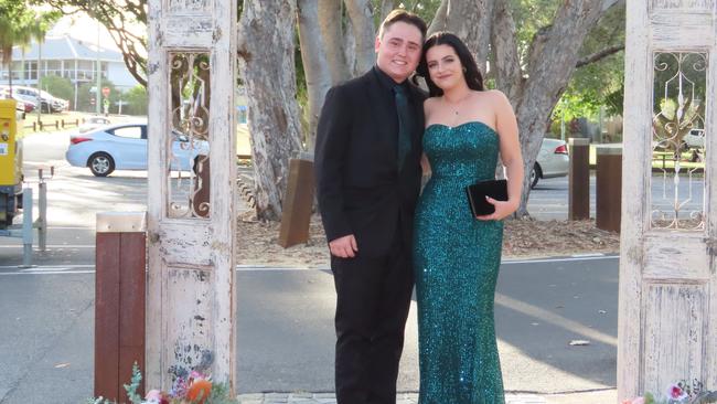 Mitchell Sullivan and Ava Wright at the Hervey Bay State High School formal.