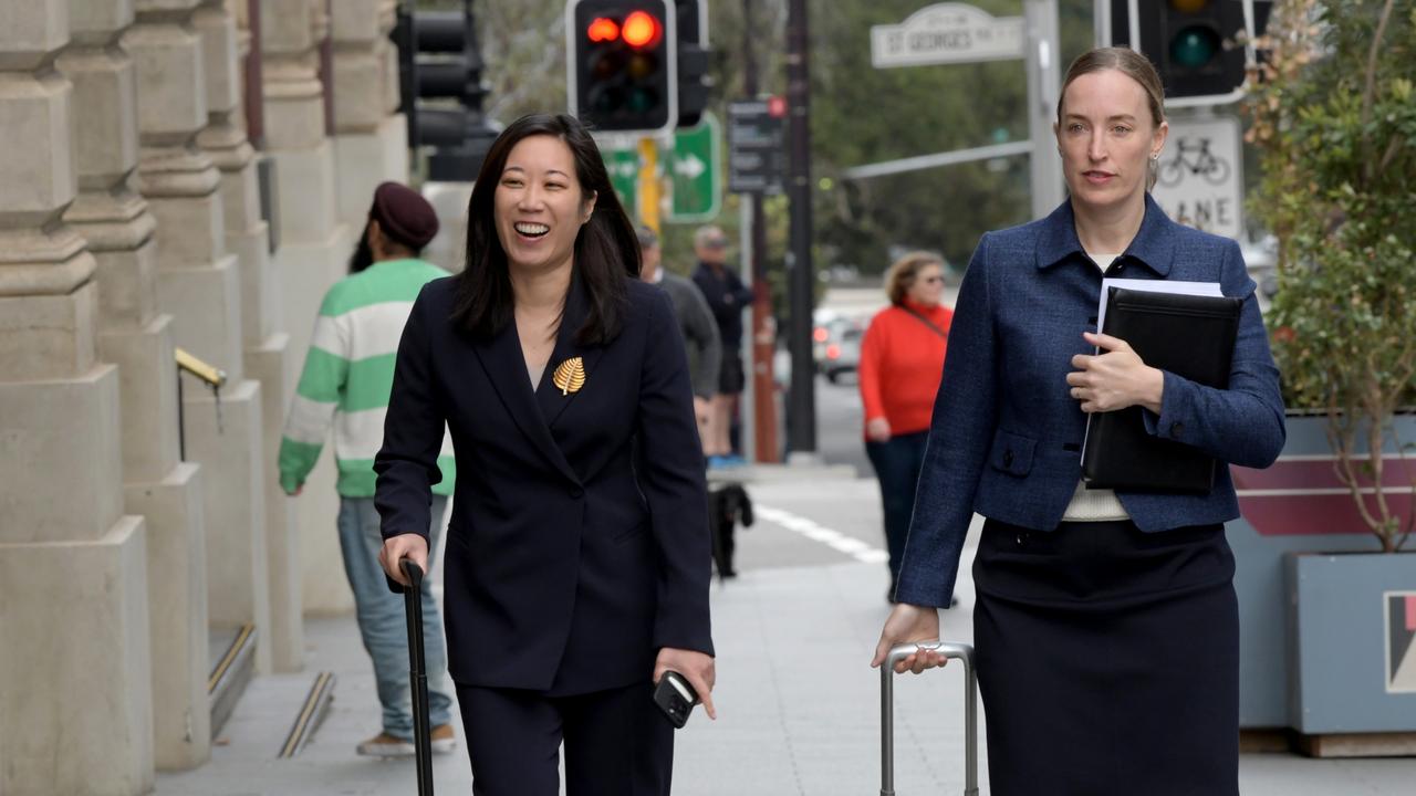 Brittany Higgins’ lawyers, Rachael Young and Kate Pedersen arrive at the WA Supreme Court. Picture: NewsWire / Sharon Smith