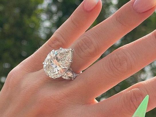 Khloe Kardashian fuels engagement rumours with massive ring. Picture: Instagram