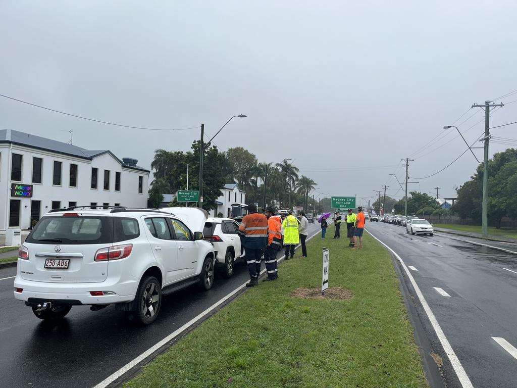 Multi vehicle accident on Nebo Road, Mackay on 16 May 2025. Photo: Luke Lay