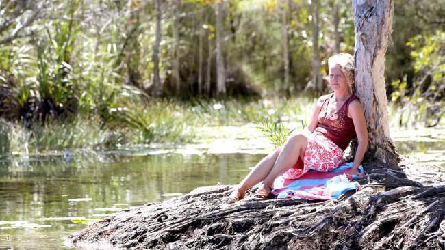 Maxine at Tyagarah Lakes. Picture Mike Batterham