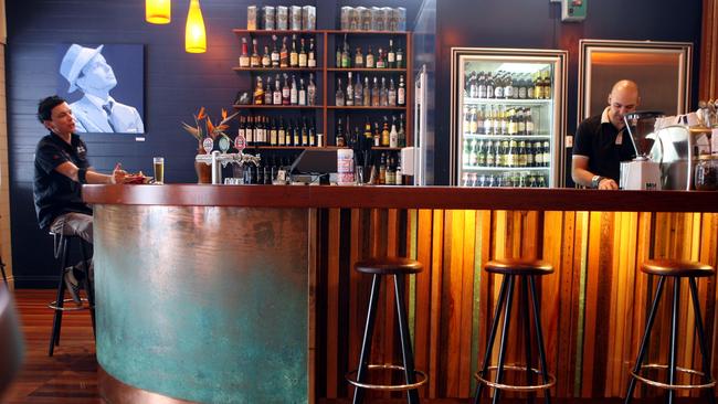 The bar at Lock 'n Load bistro at West End — which is set for a makeover and rebranding.