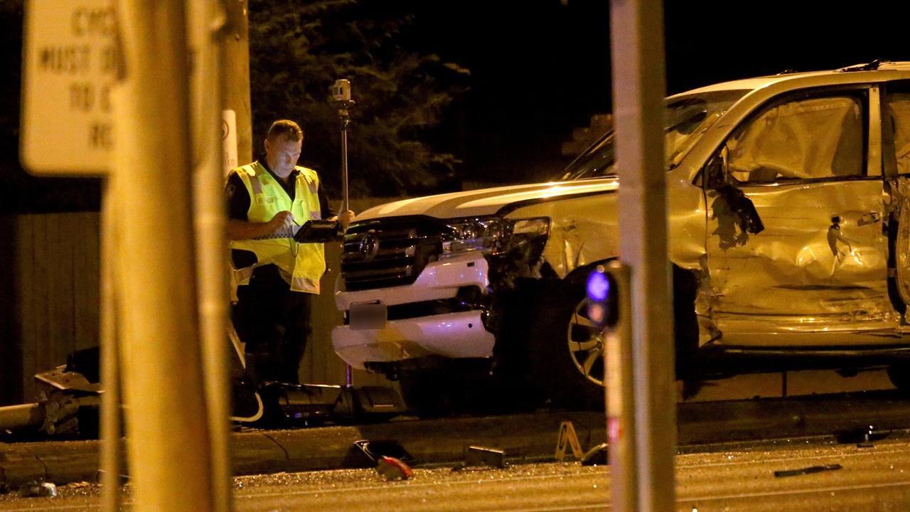 The stolen Landcruiser the teen was driving. Photo Steve Pohlner