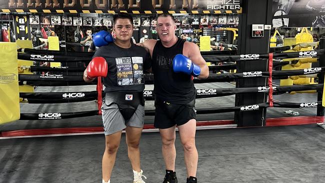 Paul Gallen has begun sparring with Bilal Akkawy.