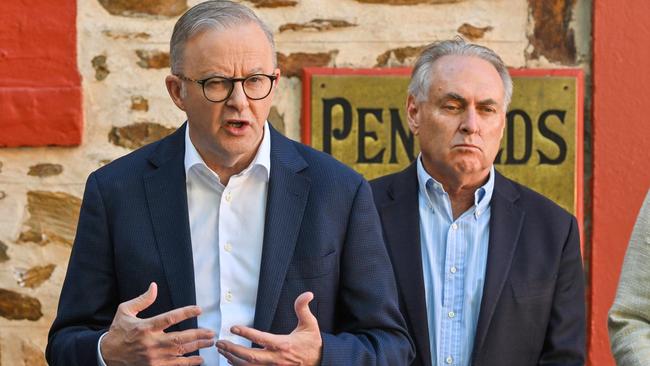 Prime Minister Anthony Albanese with Don Farrell. Picture: Brenton Edwards