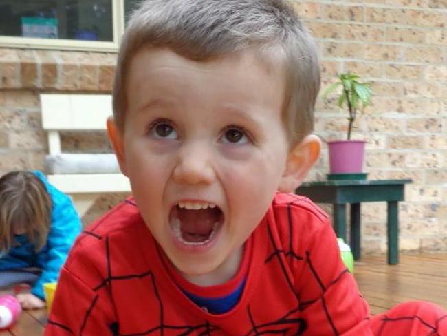 EMBARGO FOR TWAM 4 DEC 2021. New photo of Missing  boy William Tyrrell wearing  the actual Spiderman suit in which he disappeared in. Exhibit image released by the William tyrrell Inquest. Supplied