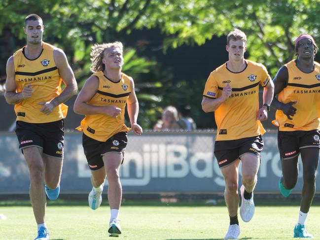 Hawthorn preseason training session at Waverley Park. Picture: Tony Gough