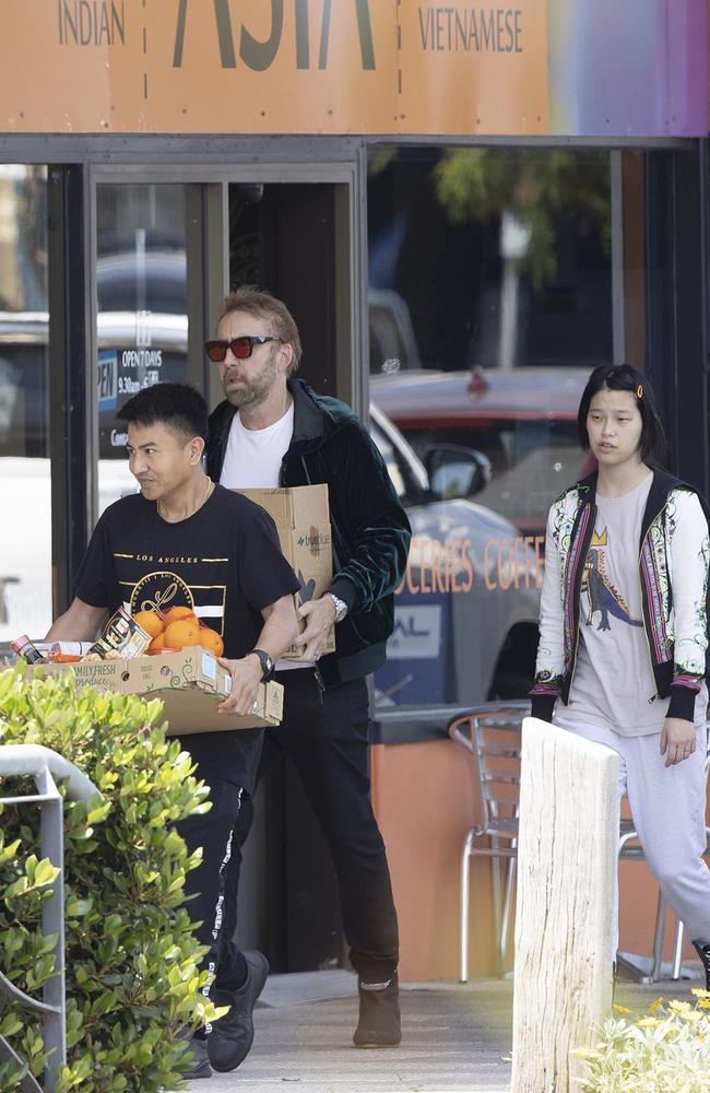 The actor was accompanied by his wife Riko Shibata. Picture: Ghosty / BACKGRID