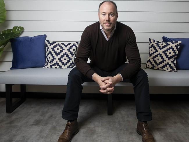 Thursday 24th June 2021.  The Australian.Luke Sayers, Chairman of Sayers Group in his offices in Melbourne, Australia.Photograph by Arsineh Houspian