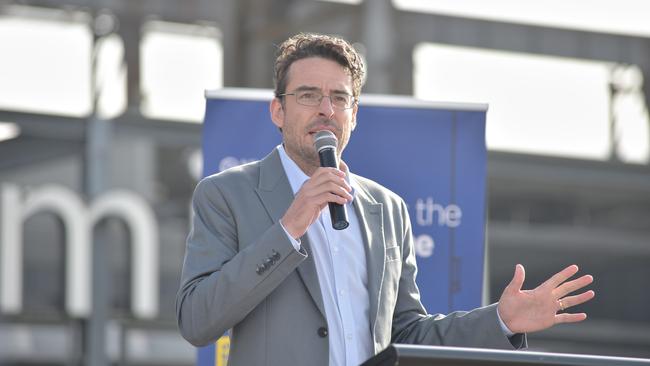 Joe Hildebrand at the CEO Sleepout in April last year. Picture: AAP