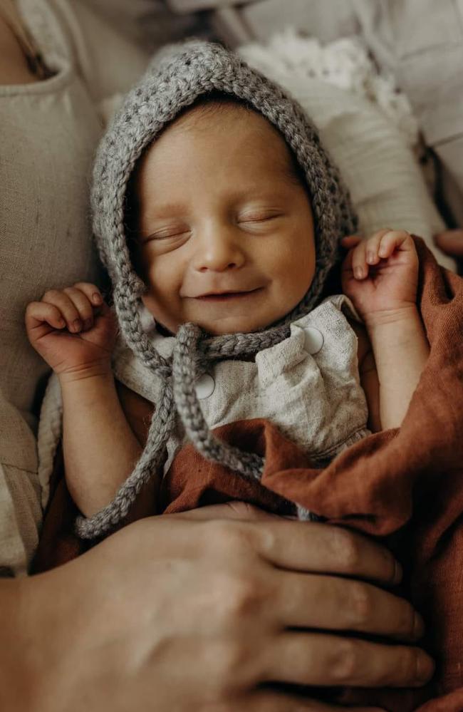 Carter James Bowkett was born on February 9, 2022, weighing 3460g and measuring 53cm, at Mater Mackay. He is the first child for parents Karl Bowkett and Suzie Burns. Picture: Supplied DMBF22