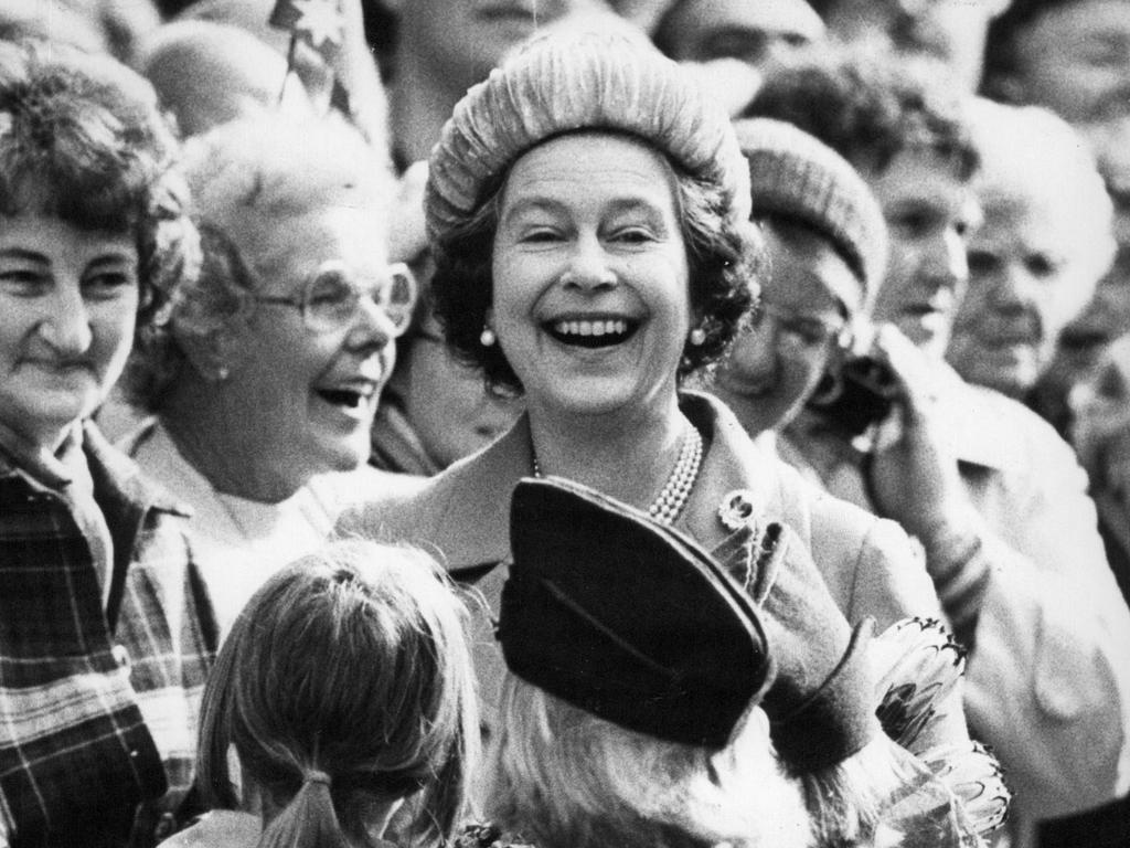 <b>1980 – Melbourne</b> The Queen was a regular visitor to Australia in the 1980s, making five trips in all, the first in 1980 when she opened a new High Court building in Canberra. Her visit to Melbourne, where this picture was taken, that same year included a stop at what was then called Museum Station on the City Loop about five months before the first test train ran through the underground system.