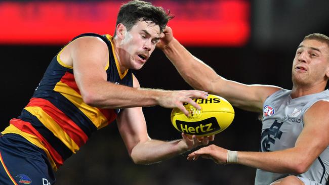 Is Adelaide missing Crow-turned-Blue Mitch McGovern? Picture: AAP