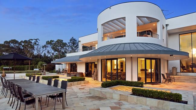 Outdoor entertaining area at Frank Criniti's house at Glenhaven.