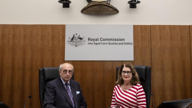 The Royal Commission Chair, the Honourable Tony Pagone QC, and Commissioner Lynelle Briggs AO. Picture: Arsineh Houspian.