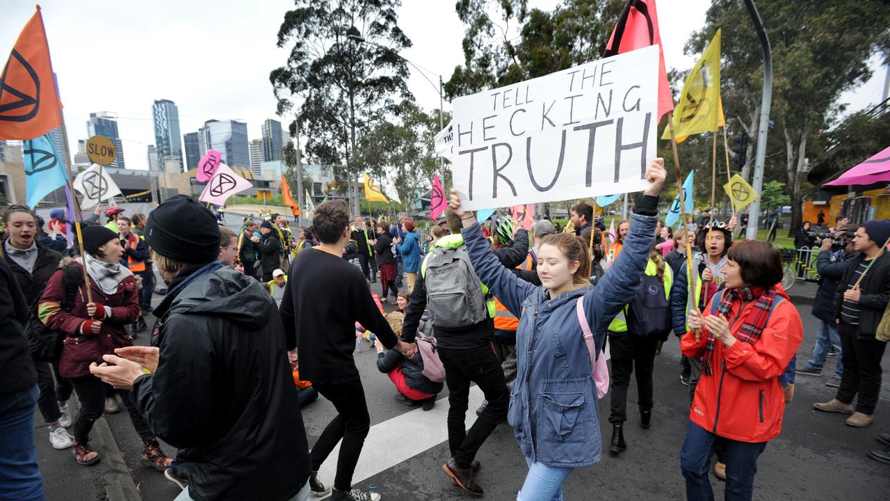 Activists have caused a fourth day of disruption on Melbourne. Picture: Andrew Henshaw