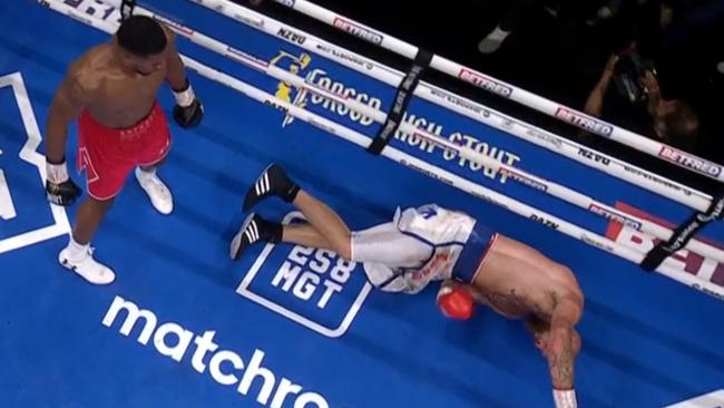 Anthony Joshua ends it with a single punch.