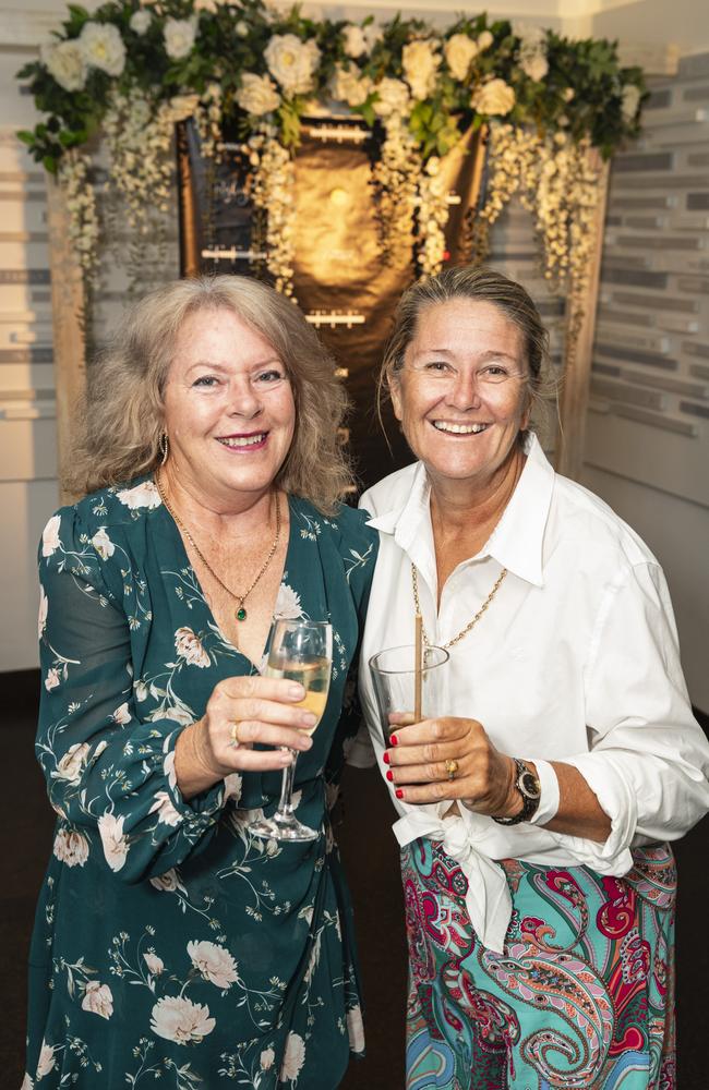 Jane Apap (left) and Kylie Henry at Toowoomba Fashion Festival at The Armitage Centre, Saturday, March 16, 2024. Picture: Kevin Farmer